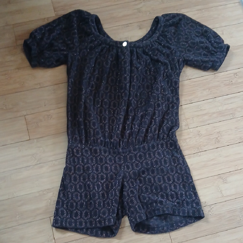 Juicy Couture Brown And Copper Terrycloth Romper